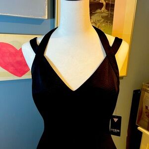 GUESS fit & flare black dress. NWT